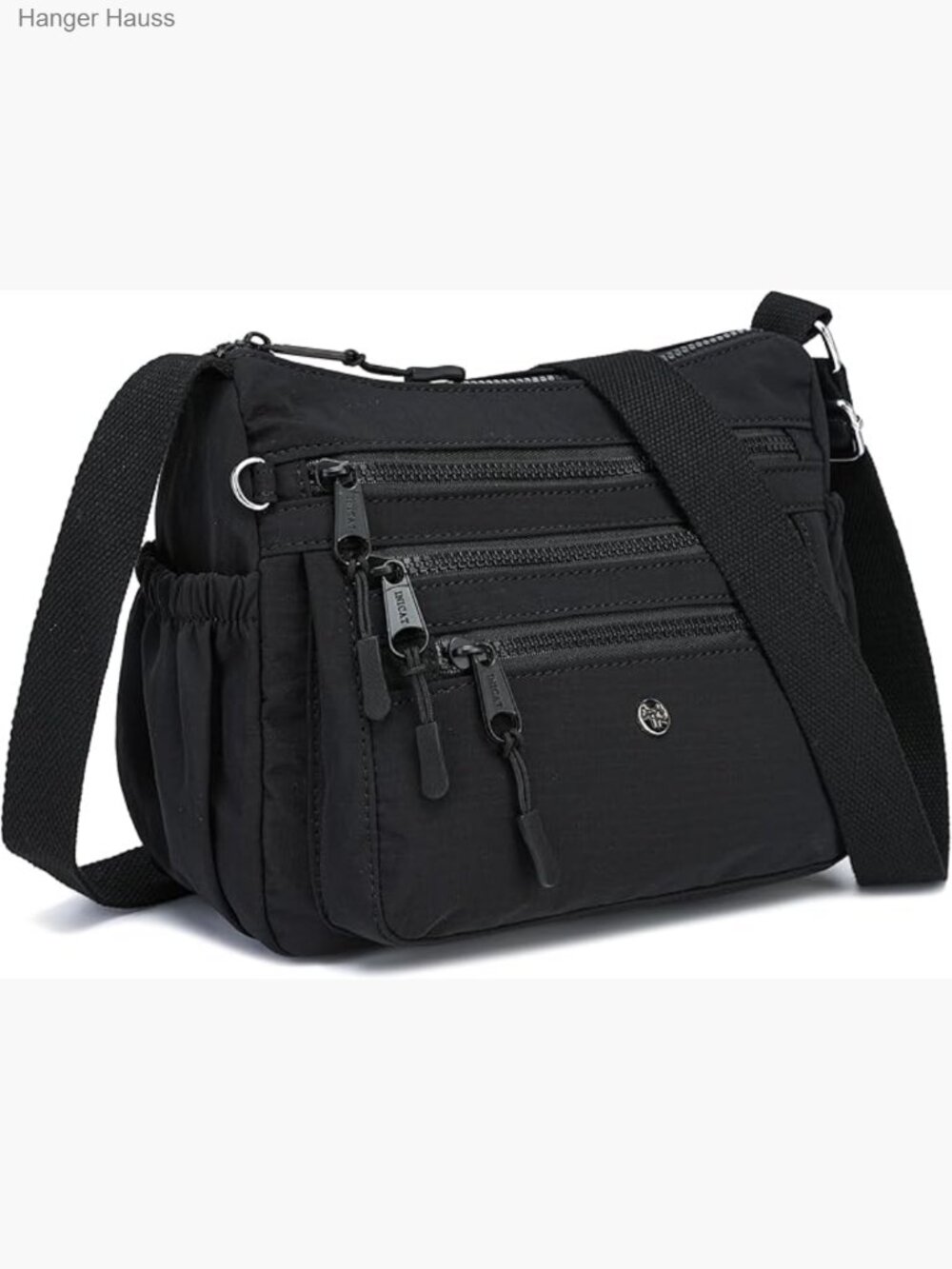 Women Multi Pocket Nylon Lightweight Crossbody Satchel Travel Bag